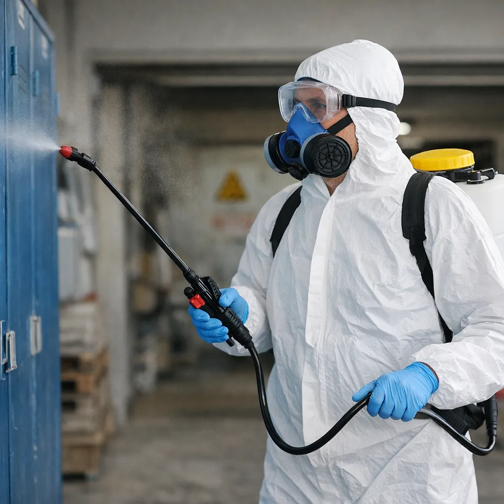 Professionnel en désinfection industrielle