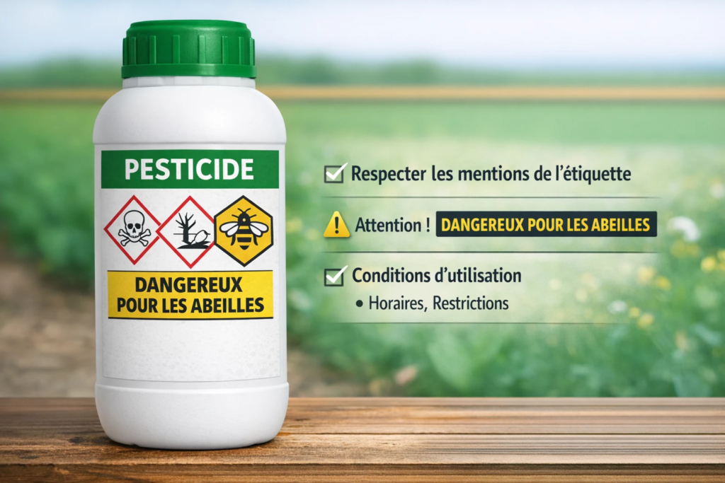 Symbole de danger sur le pesticide