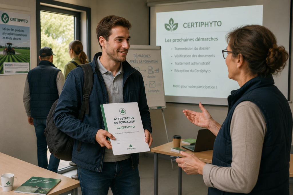 Certiphyto quelles démarches faire après la formation
