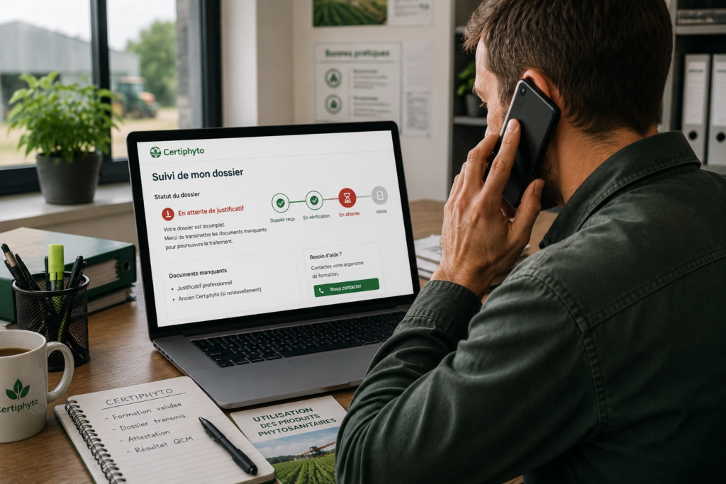 Certiphyto quelles démarches faire après la formation