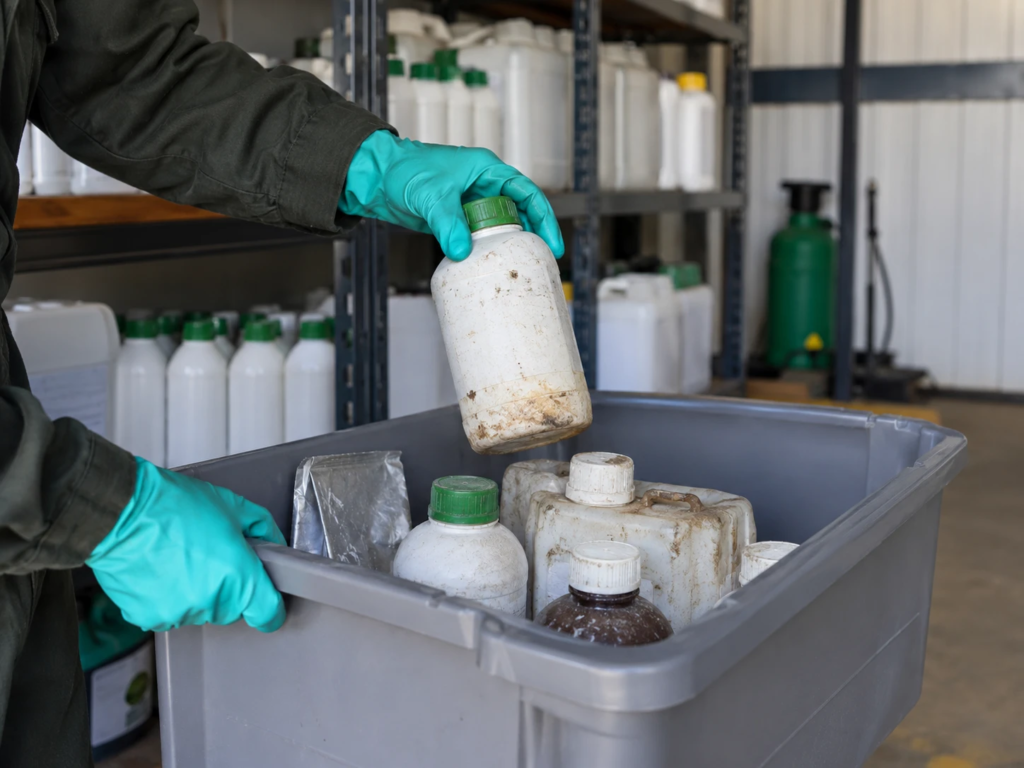 Stockage séparé de produits phytosanitaires non utilisables
