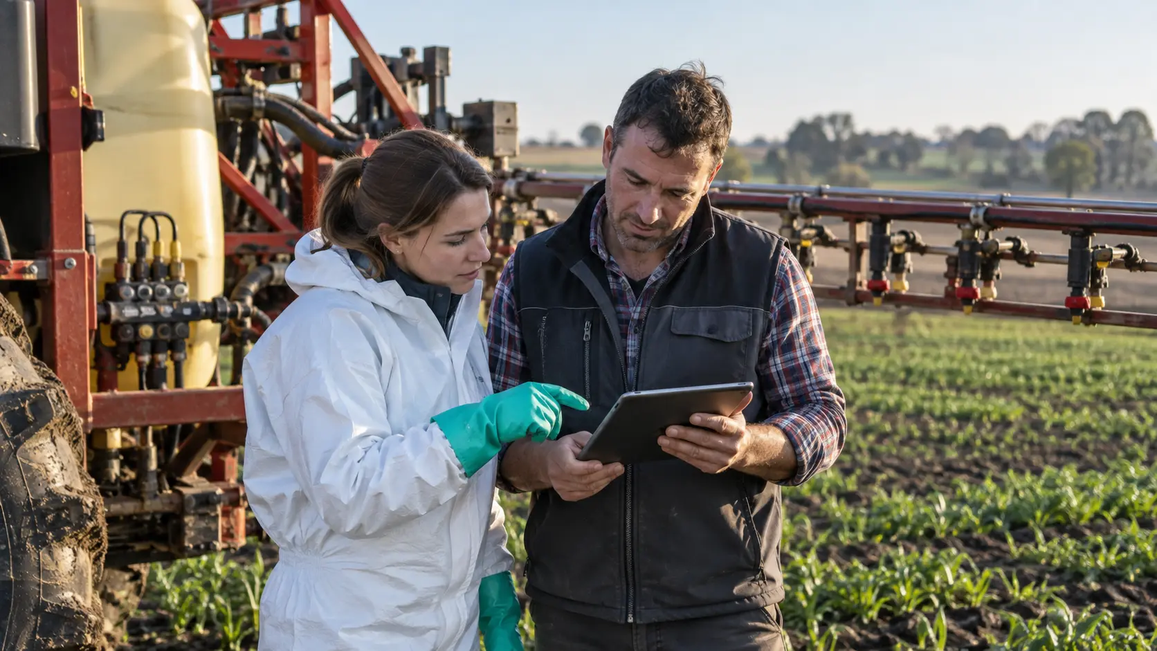 Collaboration agricole au champ